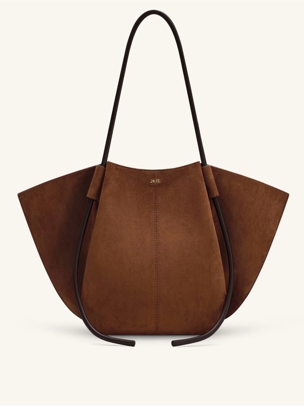 JW PEI Nala Brown Faux Suede Wide Tote Bag- NWT